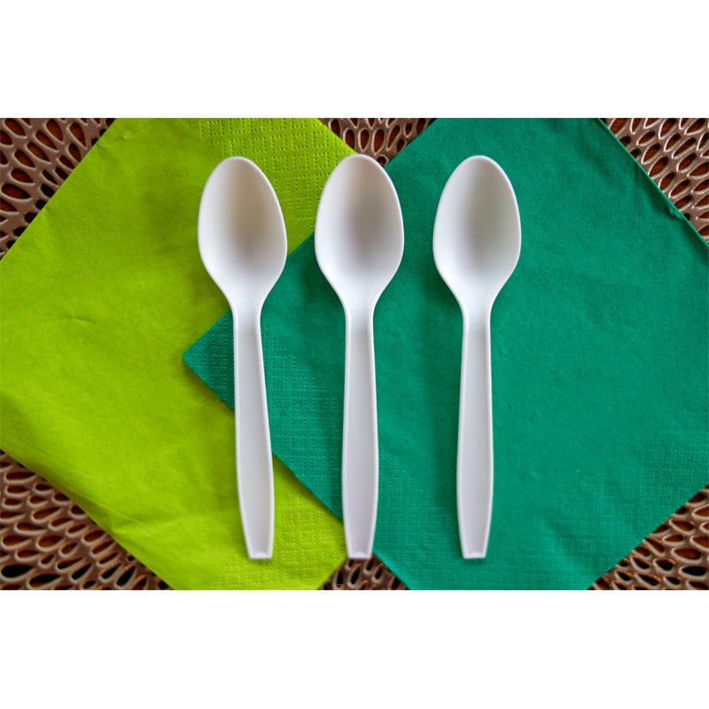 Eco-Packaging 6 Compostable CPLA (Plant Based) Disposable Spoons, Cas –  C-PAC