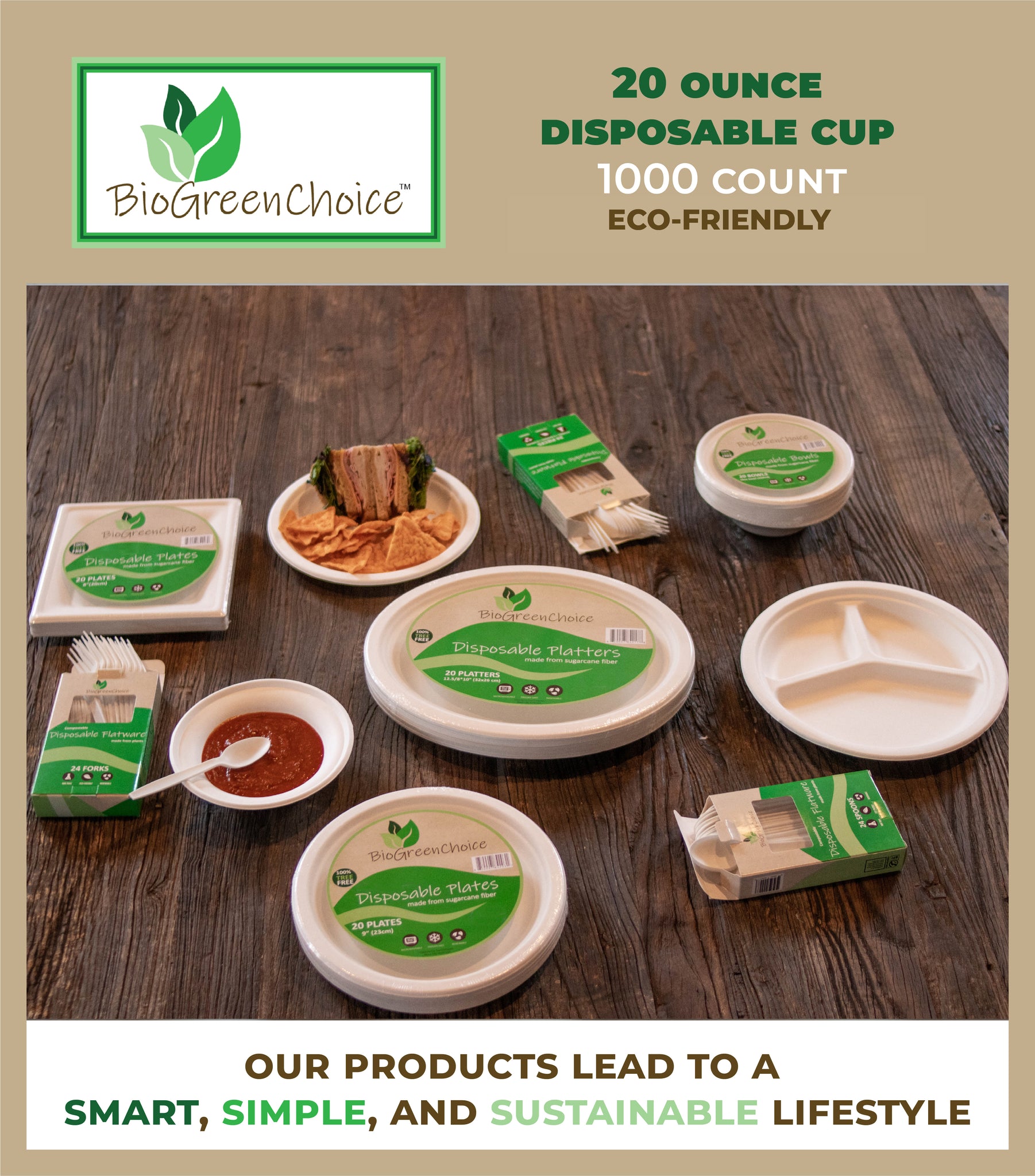 20 Pack - 200ml] Disposable Cups