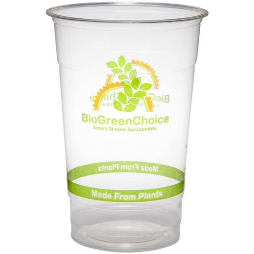 20 oz Eco-Friendly Clear PLA Cold Cup (1000 Count) printed