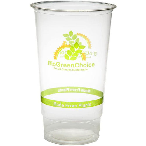 24 oz Eco-Friendly Clear PLA Cold Cup (1000 Count) printed