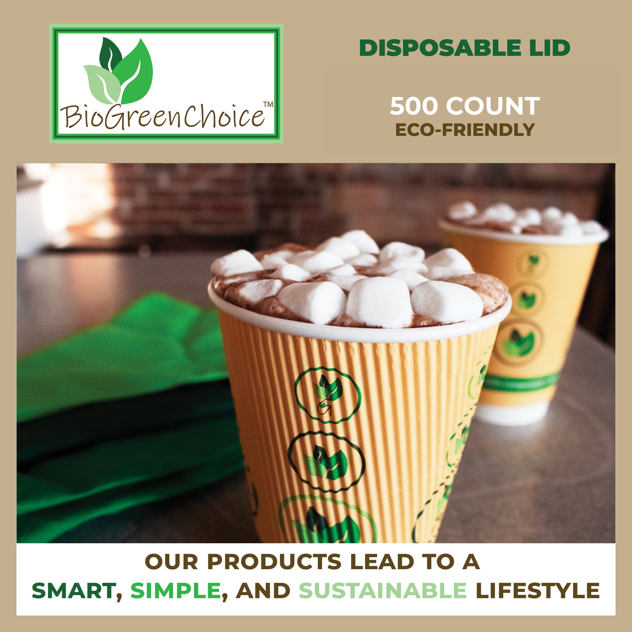 Eco-Friendly Products, Compostable Hot Paper Cups & Lids