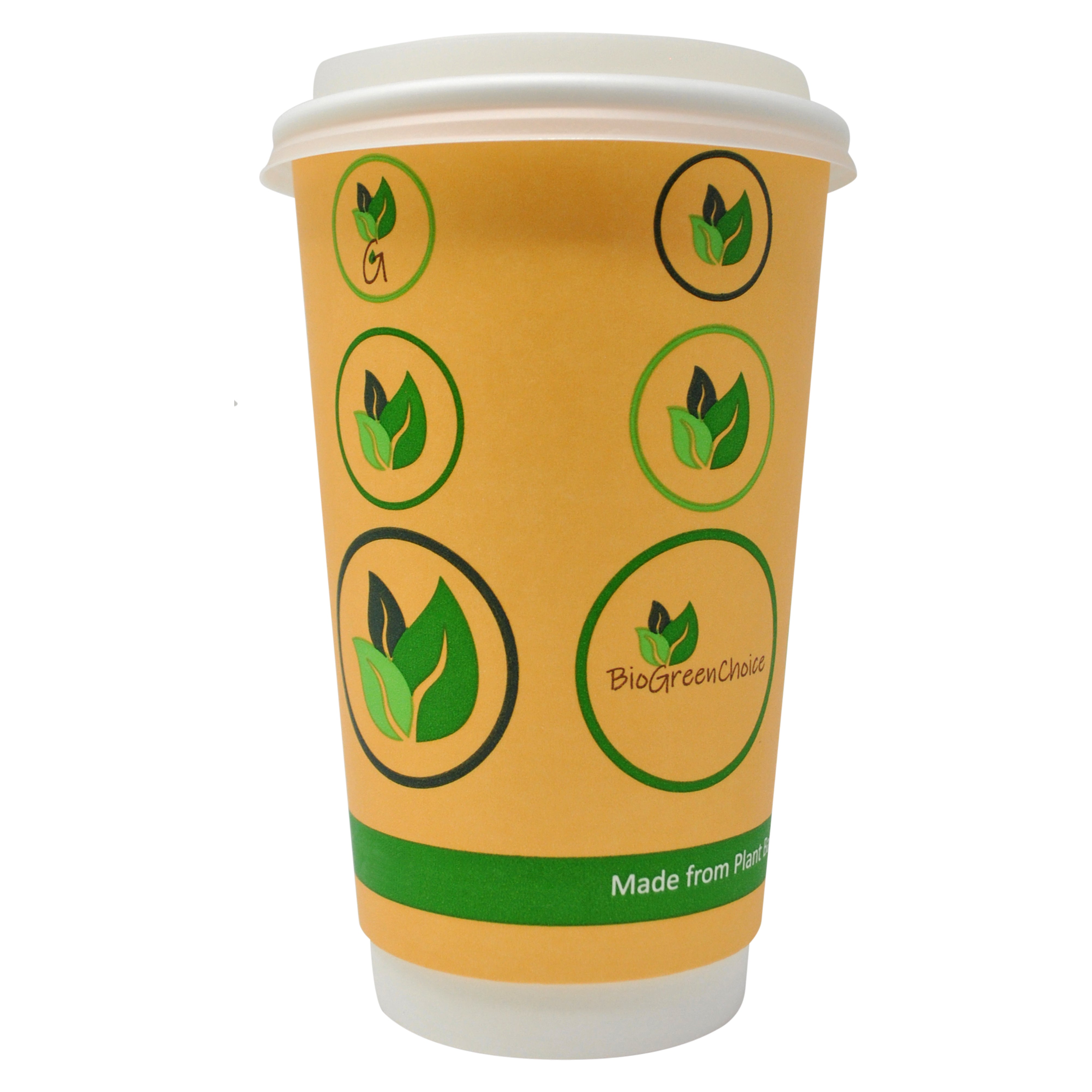 16oz / 480ml double wall brown kraft cup – mbagreen