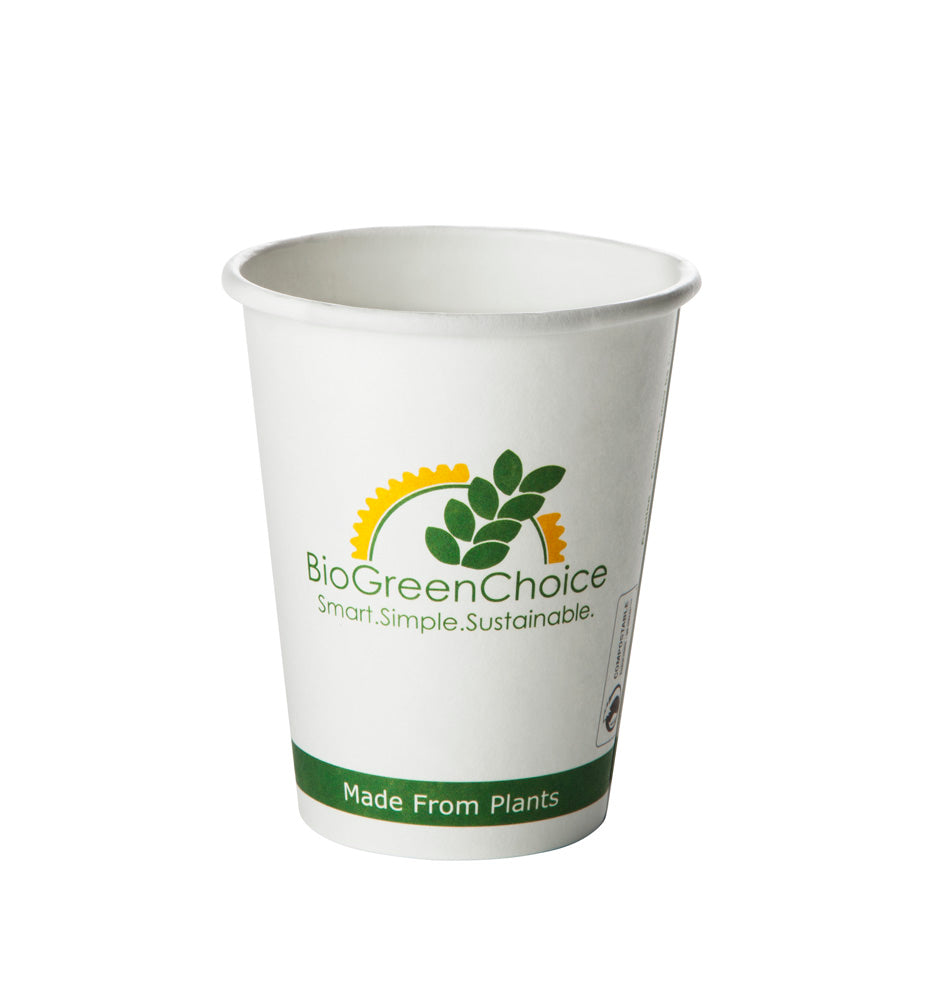 6 oz White Compostable Hot Cup | Paper | Custom Printed | 1000 count